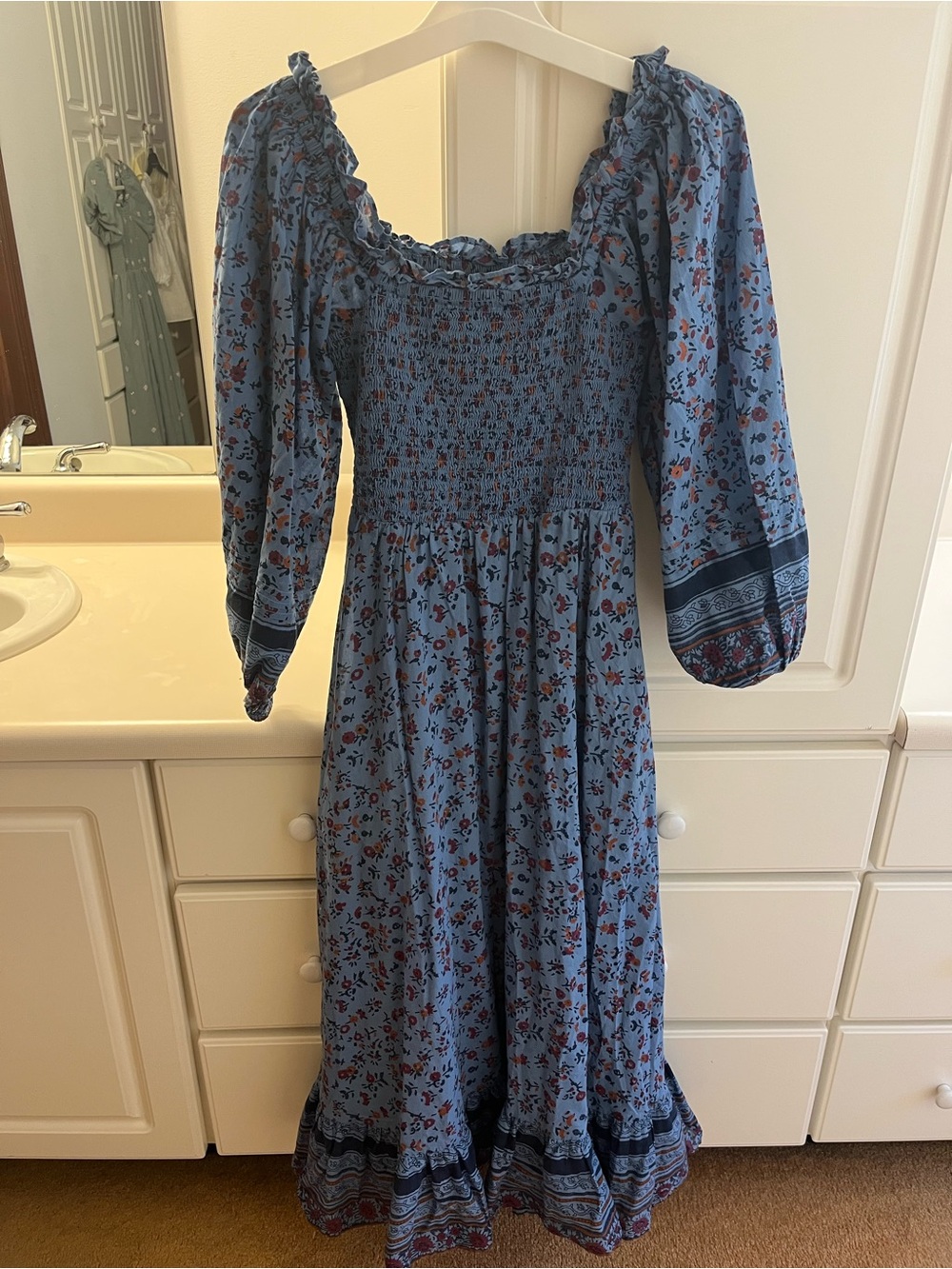 Cleobella Blue Floral Maxi Dress